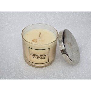 Bath & Body Works Peppermint Brownie Scented Candle 4 Oz With Silver Lid
